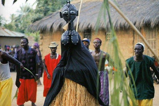 Baga tribe Nimba mask ceremonial dance from Guinea, West Africa, Kutubu Arts
