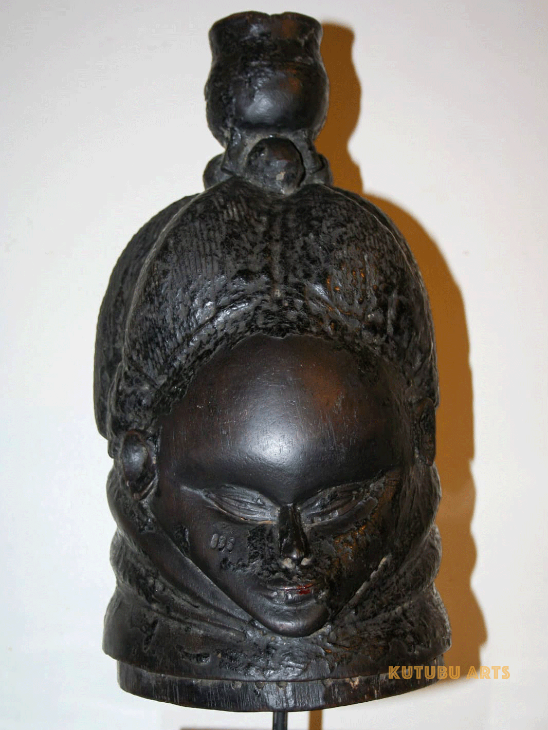 Ceremonial Mende female head mask from Sierra Leone, West Africa, African tribal art, Kutubu Arts