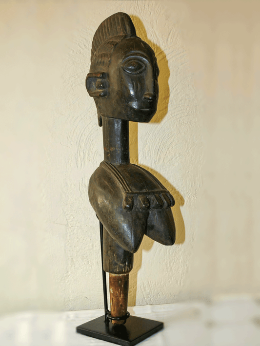Baga wooden carved female bust headdress from Guinea, West Africa, African tribal art, Kutubu Arts