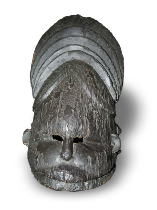Gola wooden carved helmet mask from Sierra Leone and Liberia, West Africa, African tribal art, Kutubu Arts