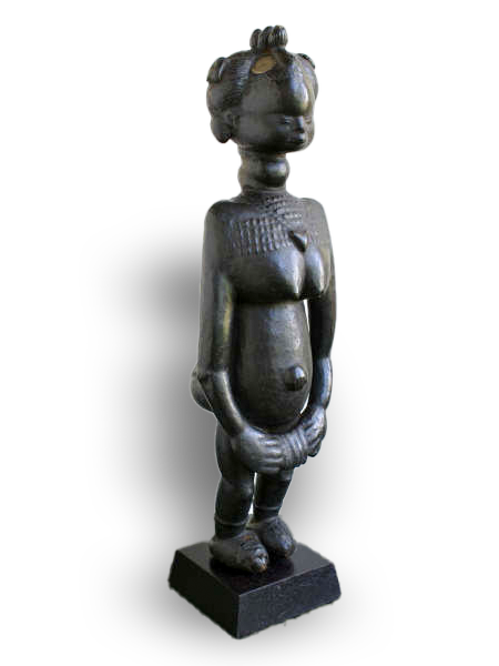 Mende female wooden carved sculpture from Sierra Leone, West Africa, Kutubu Arts
