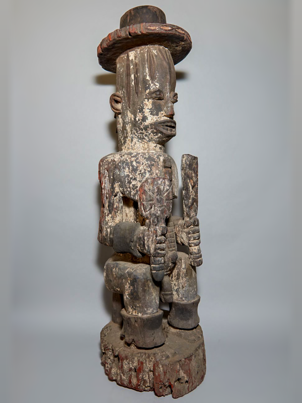 Urhobo camwood carved statue from Nigeria, West Africa, Kutubu Arts