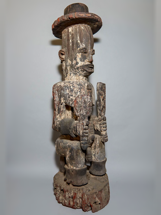 Urhobo camwood carved statue from Nigeria, West Africa, Kutubu Arts