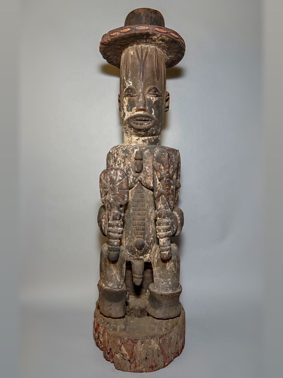 Urhobo camwood carved statue from Nigeria, West Africa, Kutubu Arts