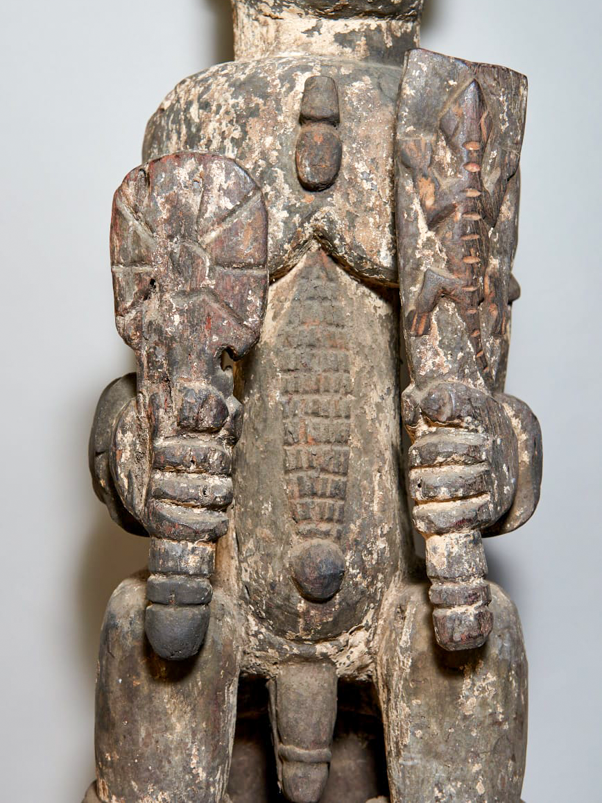 Urhobo camwood carved statue from Nigeria, West Africa, Kutubu Arts