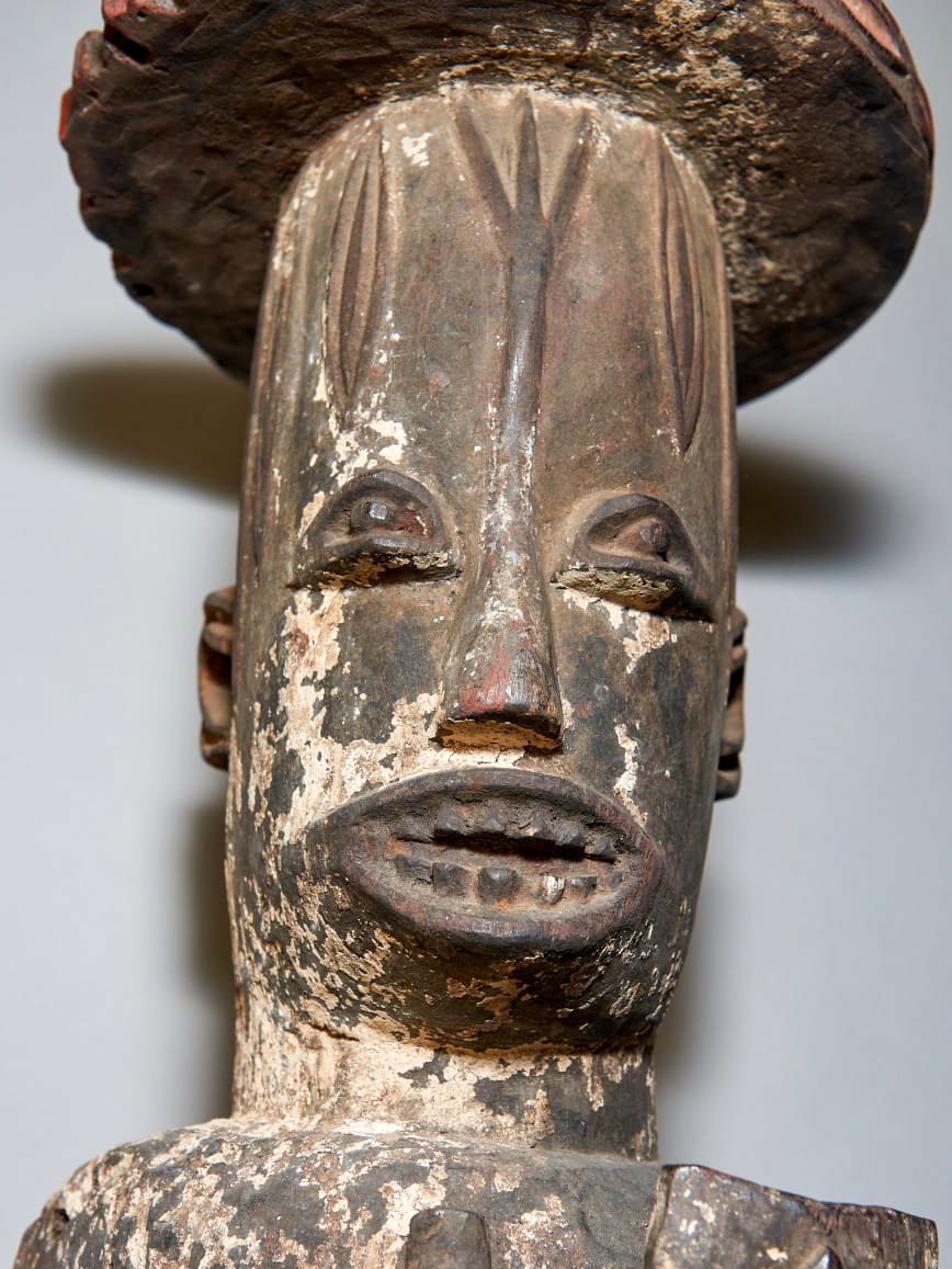 Urhobo camwood carved statue from Nigeria, West Africa, Kutubu Arts