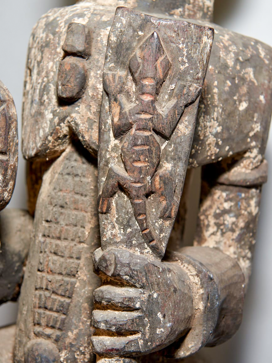 Urhobo camwood carved statue from Nigeria, West Africa, Kutubu Arts