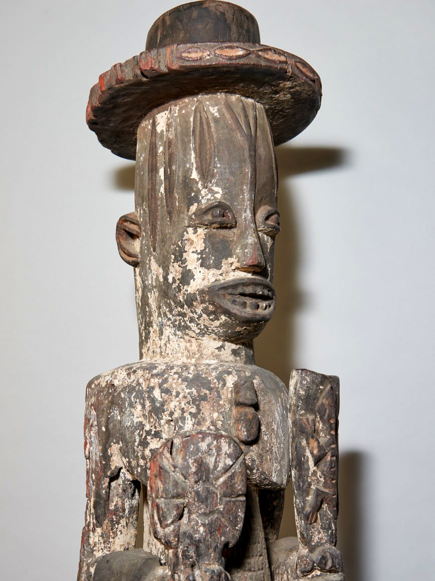 Urhobo camwood carved statue from Nigeria, West Africa, Kutubu Arts