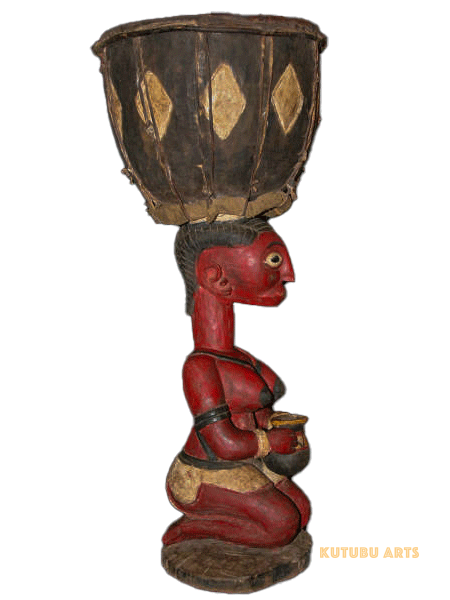 Baga wooden female drum from Guinea,  West Africa, African tribal art, Kutubu Arts