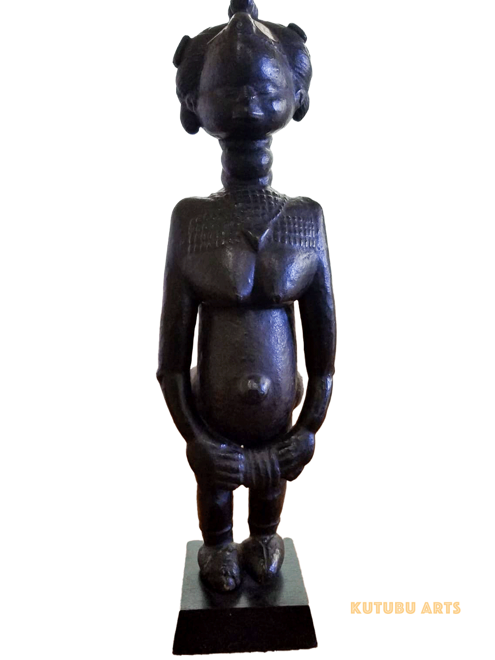 Mende female figurine from Sierra Leone, West Africa, African tribal art, Kutubu Arts
