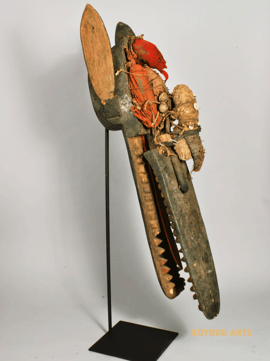 Kutubu Arts Loma Toma Juju Crocodile Mask from Guinea and Liberia West Africa