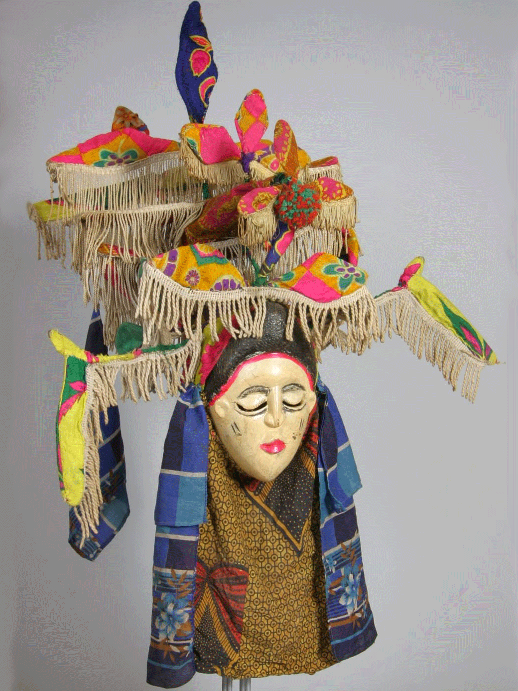 Cloth headdress mask African tribal art