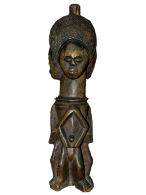 Fon statue with three faces, African tribal art, Kutubu Arts