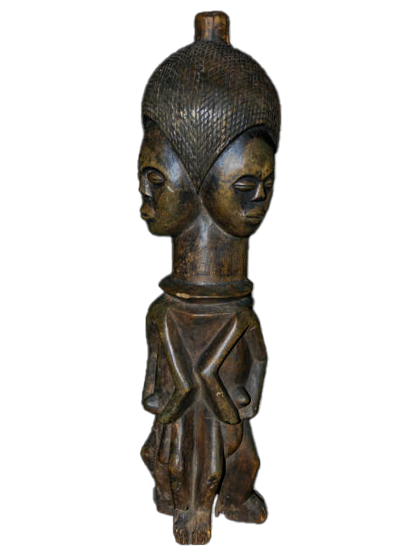Fon statue with three faces, African tribal art, Kutubu Arts