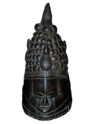 Gola Sowo ceremonial female head mask from Liberia, West Africa, African tribal art, Kutubu Arts
