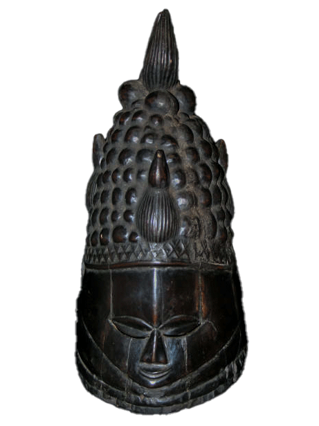 Gola Sowo ceremonial female head mask from Liberia, West Africa, African tribal art, Kutubu Arts
