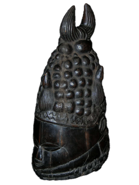 Gola Sowo ceremonial female head mask from Liberia, West Africa, African tribal art, Kutubu Arts