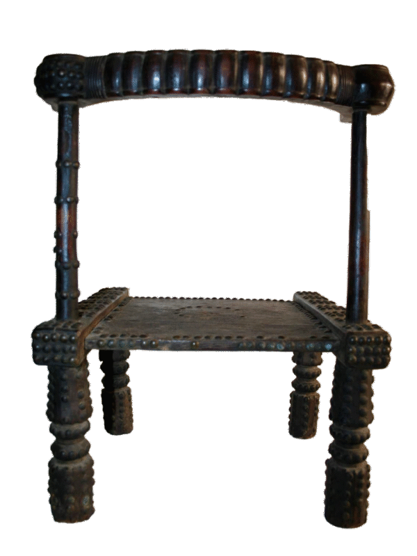 Antique Senufo carved chair from Côte d'Ivoire, Ivory Coast, West Africa, African tribal art, Kutubu Arts
