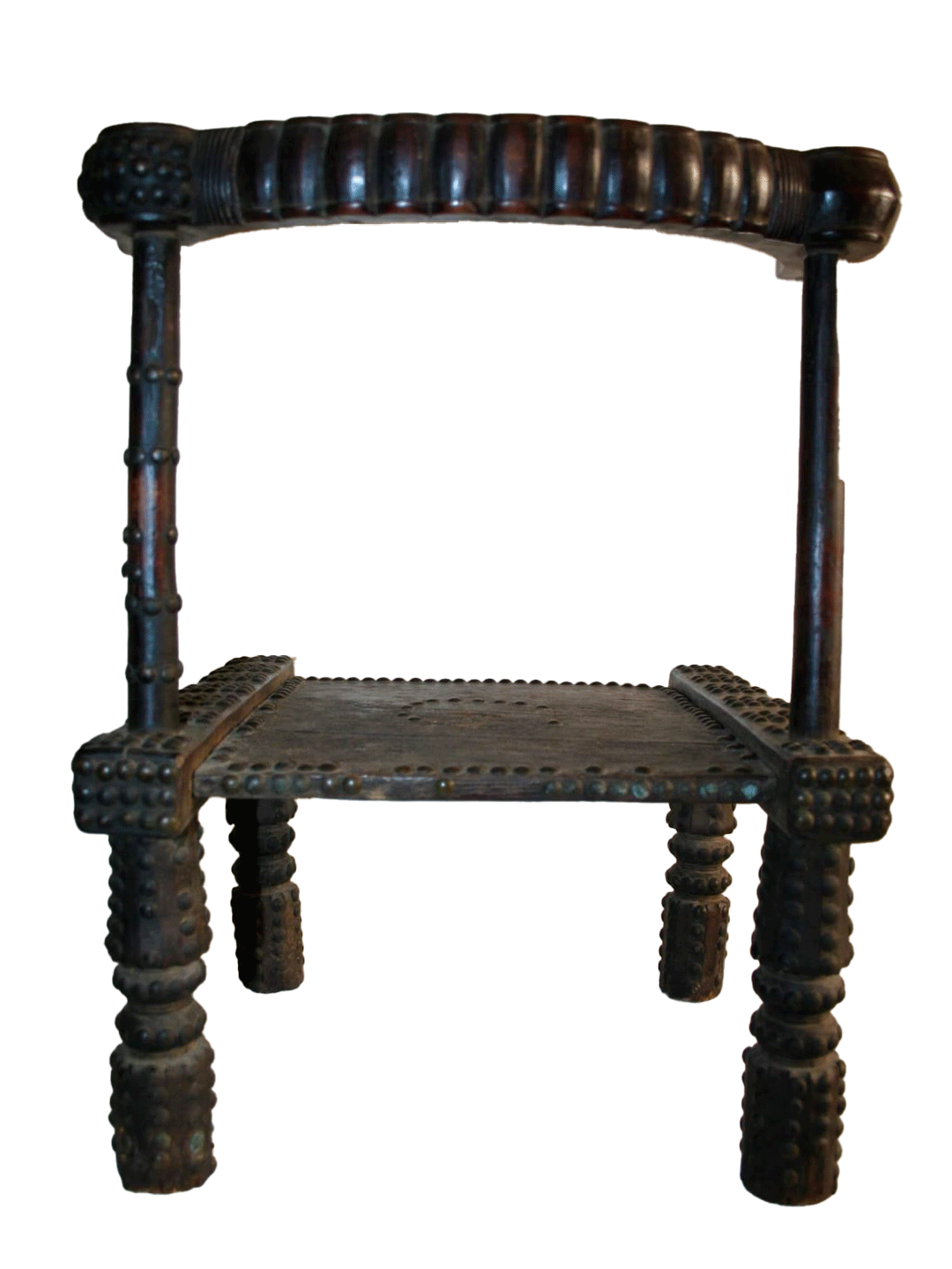Antique Senufo carved chair from Côte d