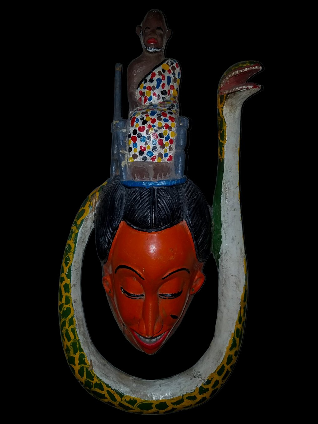 Guro mask with snake and chief
