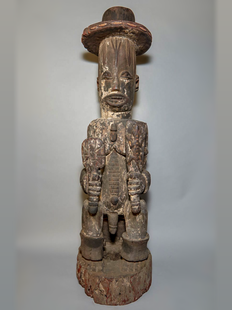 Urhobo camwood carved statue from Nigeria, West Africa, Kutubu Arts