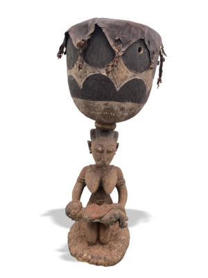 Andef female drum with child from Baga in Guinea, Kutubu Arts, African tribal art