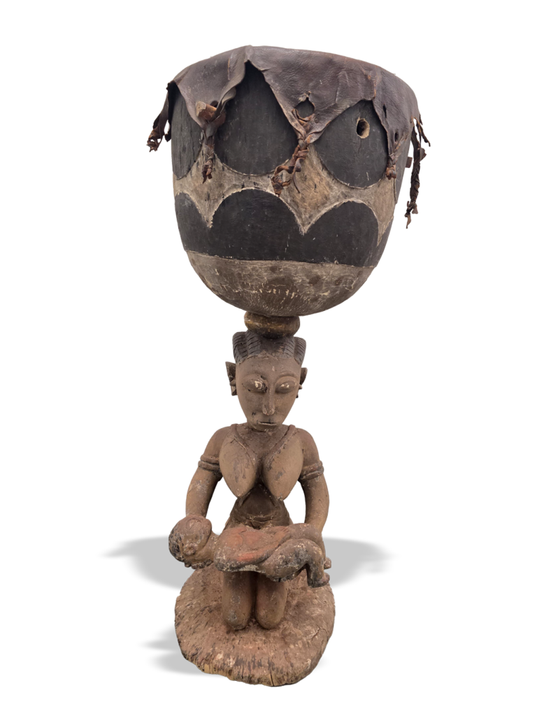 Andef female drum with child from Baga in Guinea, Kutubu Arts, African tribal art