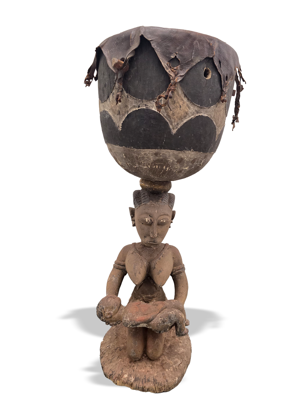 Andef female drum with child from Baga in Guinea, Kutubu Arts, African tribal art