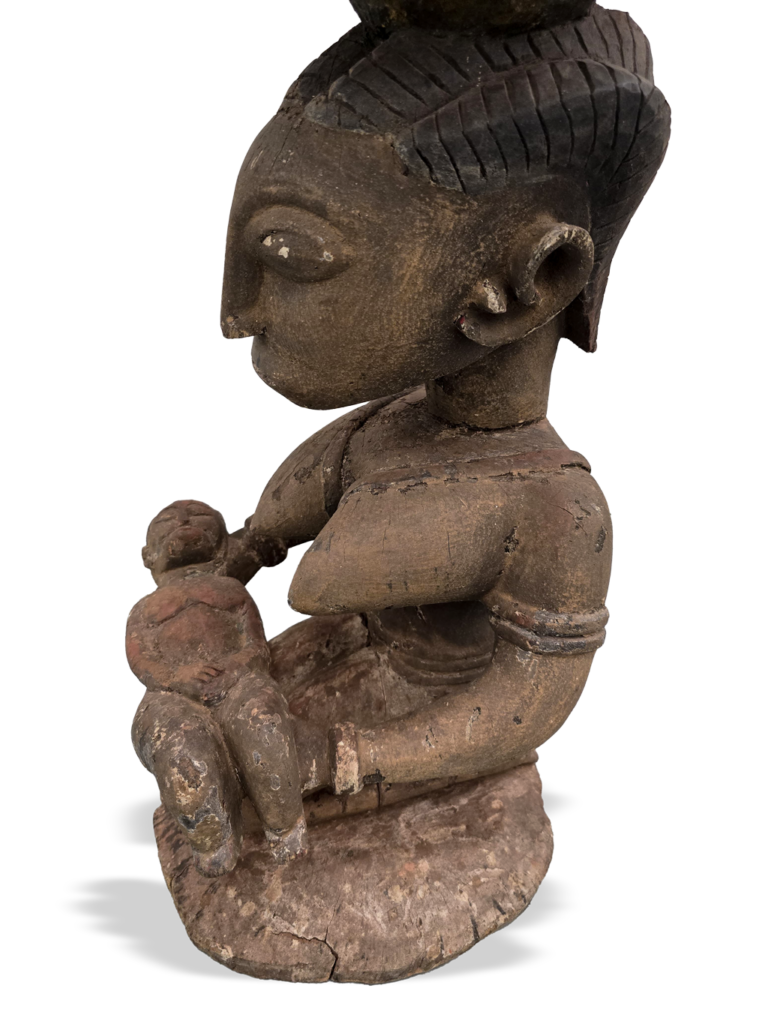 Andef female drum with child from Baga in Guinea, Kutubu Arts, African tribal art