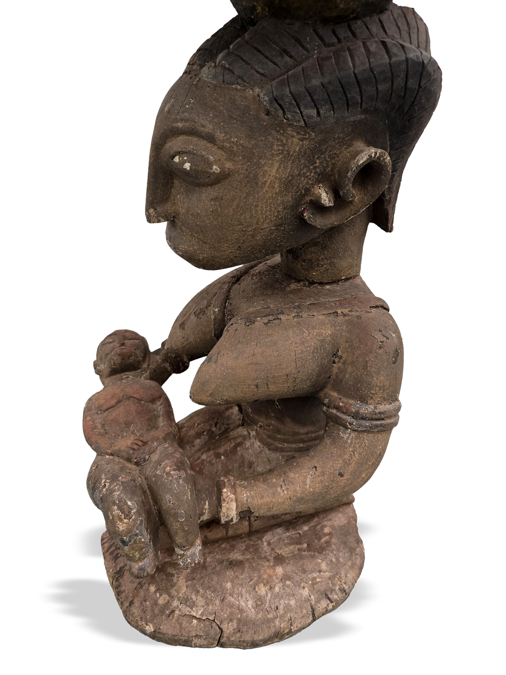 Andef female drum with child from Baga in Guinea, Kutubu Arts, African tribal art