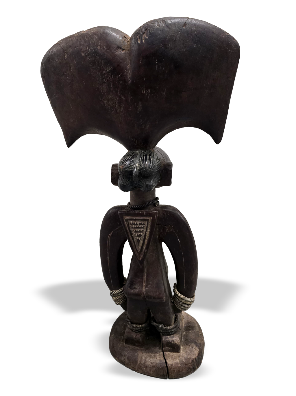 Shango Sango female wooden sculpture from Yoruba in Nigeria, Kutubu Arts, African tribal art