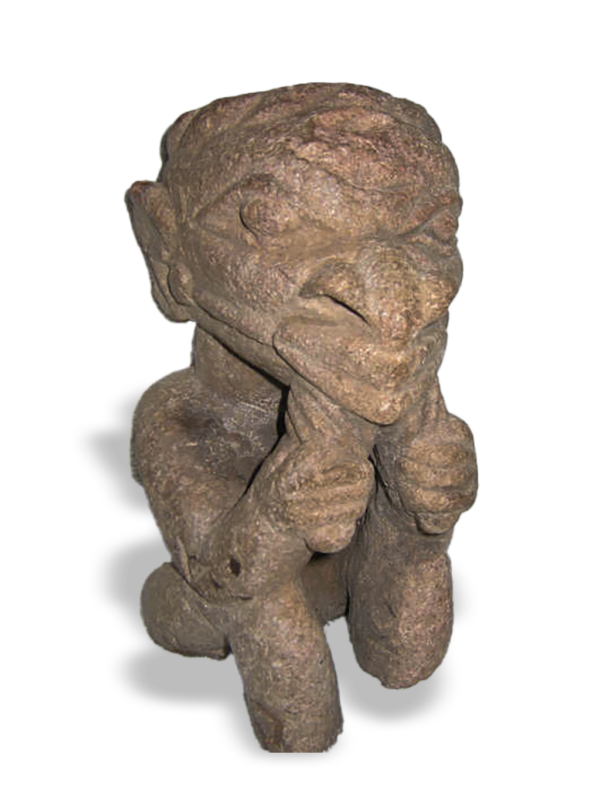 Pomdo stone sculpture from Guinea coast, Kutubu Arts, African tribal art