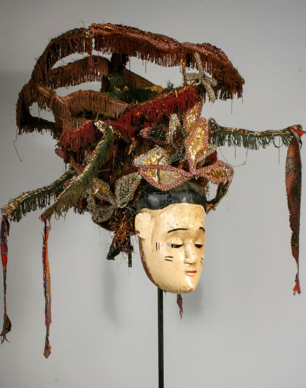 Cloth headdress mask African tribal art