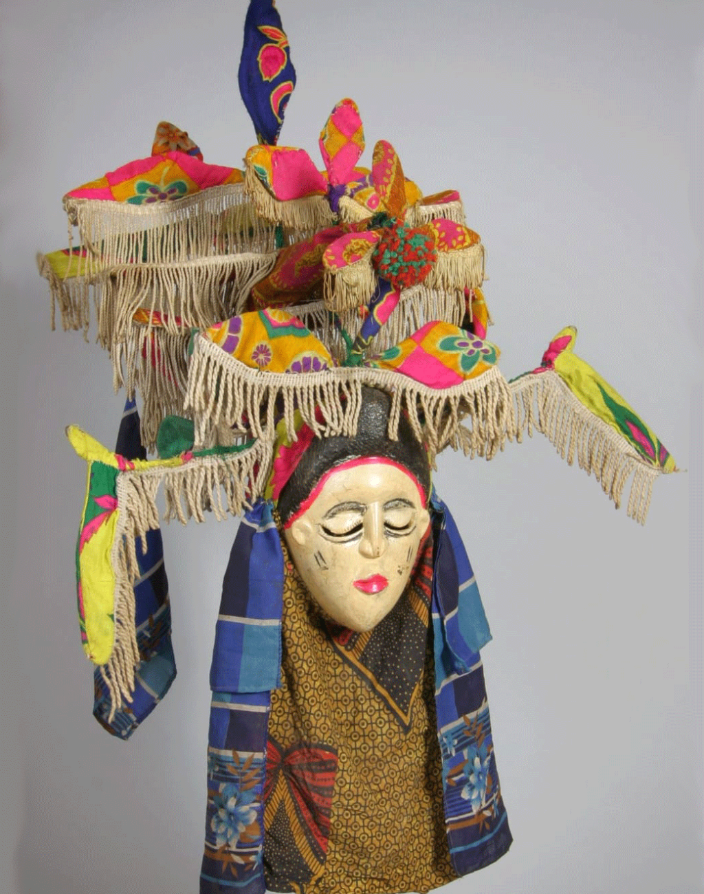 Cloth headdress mask African tribal art